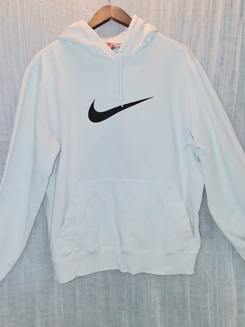 Nike White Swoosh Pullover Hoodie for Men